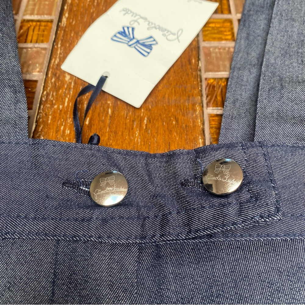 Piccola Ludo Italy Girls Denim Romper - Picture 3 of 10